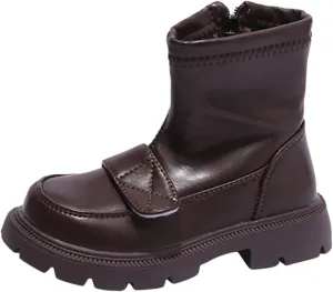 Fashionable Winter Children Boots Boys and Girls Ankle Boots Thick Sole Non Slip Plush Warm Baby Girl Boots with Sole