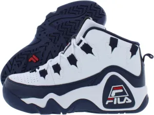 Fila Boy's Grant Hill 1 (Big Kid) White Navy Red 4 Big Kid M