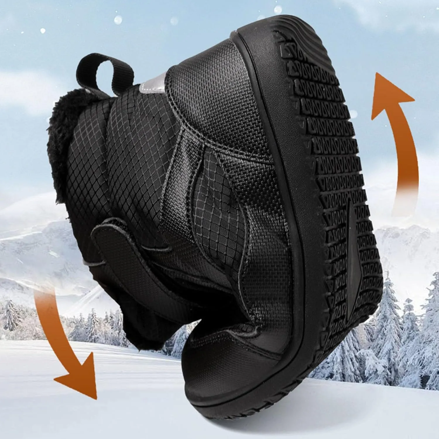 Girls Boys Winter Snow Boots - Comfortable Warm Toddler Winter Shoes Waterproof Kids Ankle Booties Outdoor Walking