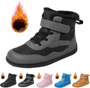 Girls Boys Winter Snow Boots - Comfortable Warm Toddler Winter Shoes Waterproof Kids Ankle Booties Outdoor Walking