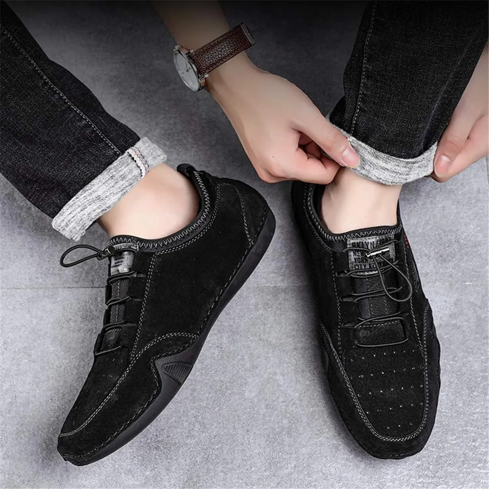 GOSPT Men's Leather Driving Shoes Comfortable Flats Casual Work Loafers