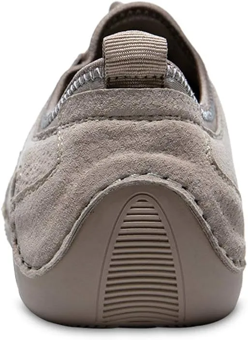 GOSPT Men's Leather Driving Shoes Comfortable Flats Casual Work Loafers