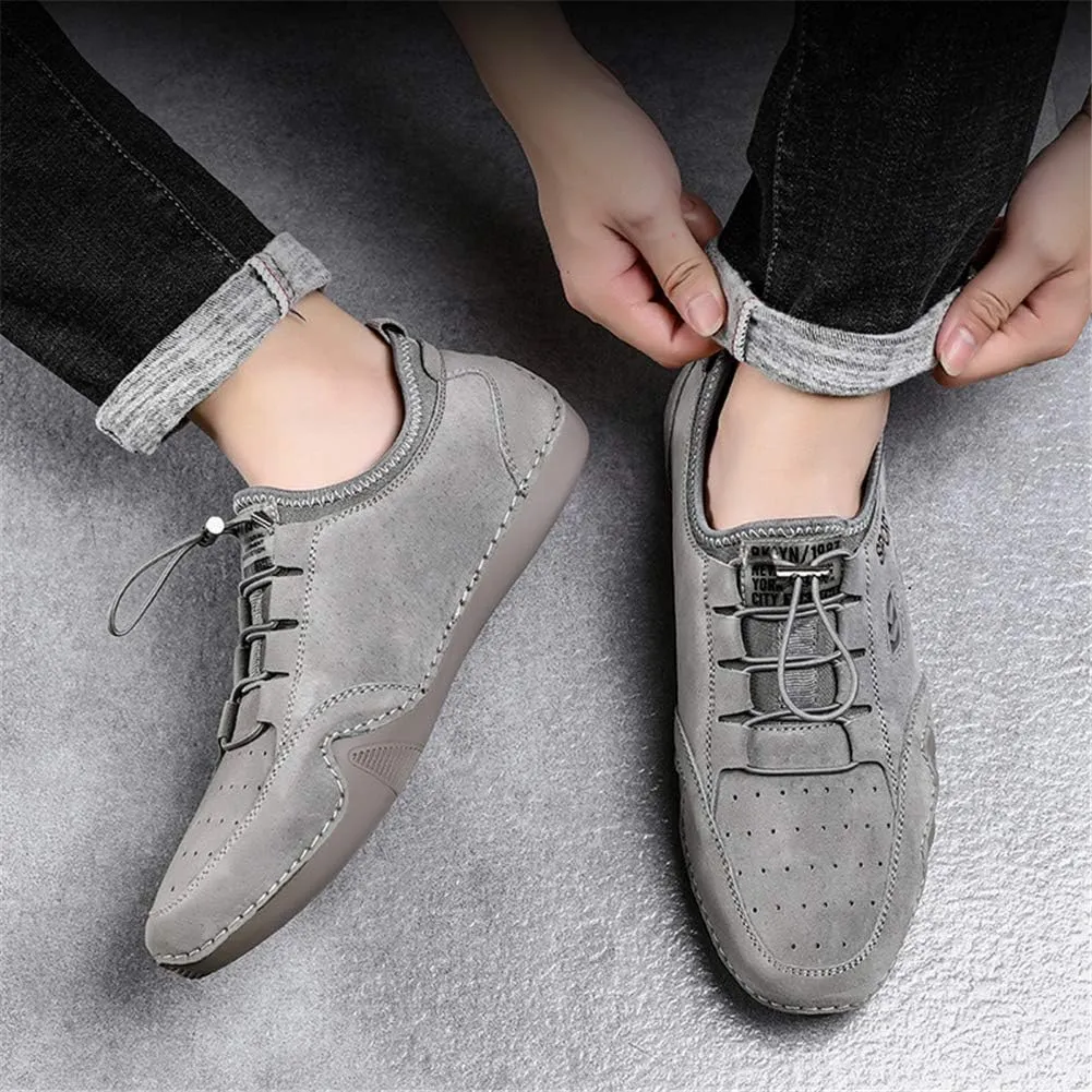 GOSPT Men's Leather Driving Shoes Comfortable Flats Casual Work Loafers