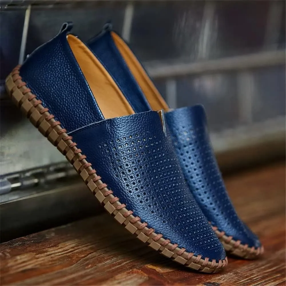 INEELUYI Men’s Casual Loafers Fashion Leather Slip On Driving Shoes