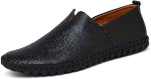INEELUYI Men’s Casual Loafers Fashion Leather Slip On Driving Shoes