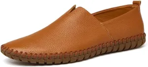 INEELUYI Men’s Casual Loafers Fashion Leather Slip On Driving Shoes