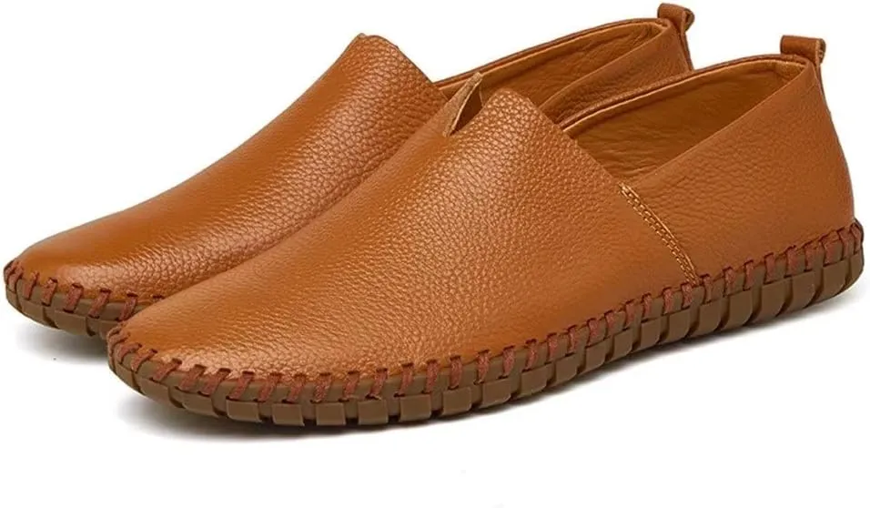 INEELUYI Men’s Casual Loafers Fashion Leather Slip On Driving Shoes