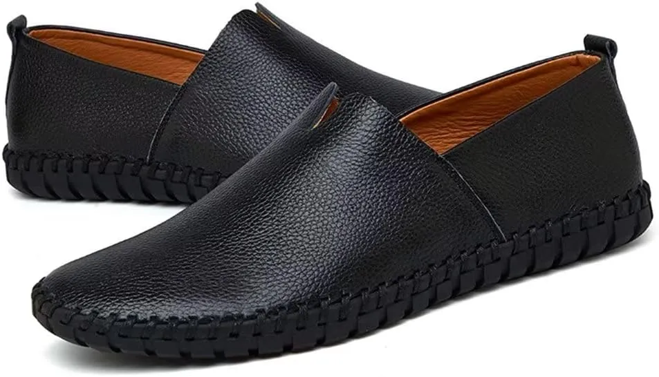 INEELUYI Men’s Casual Loafers Fashion Leather Slip On Driving Shoes