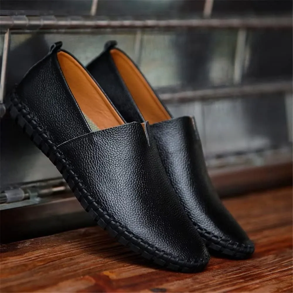 INEELUYI Men’s Casual Loafers Fashion Leather Slip On Driving Shoes