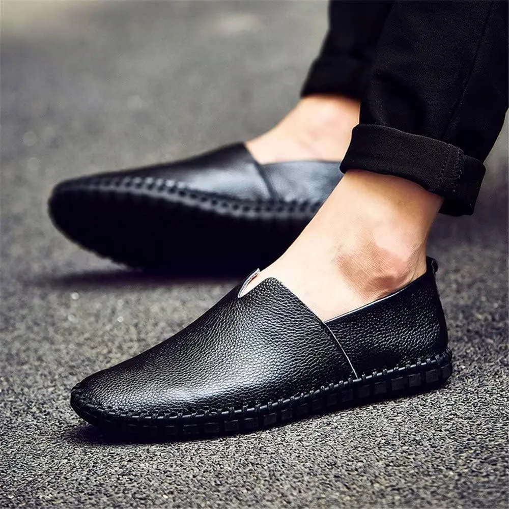 INEELUYI Men’s Casual Loafers Fashion Leather Slip On Driving Shoes