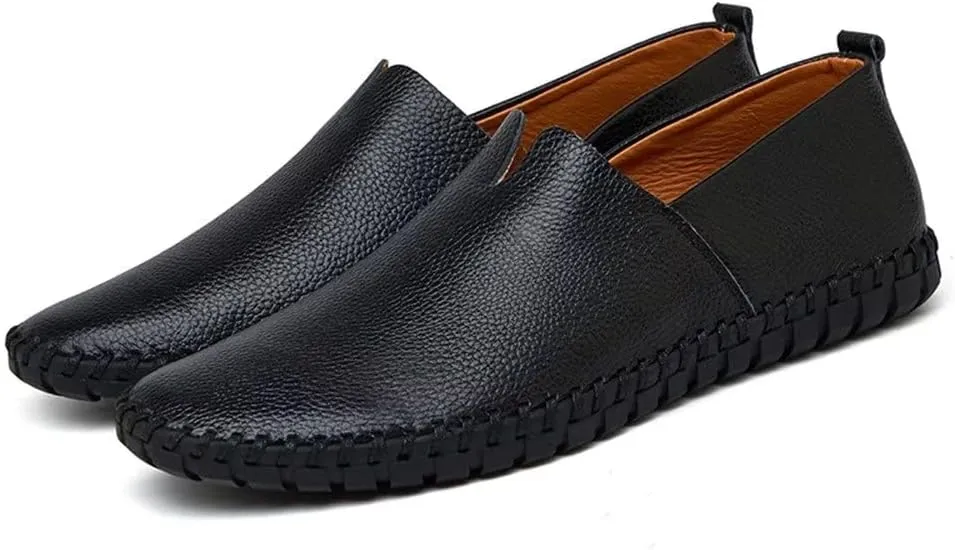 INEELUYI Men’s Casual Loafers Fashion Leather Slip On Driving Shoes