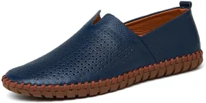 INEELUYI Men’s Casual Loafers Fashion Leather Slip On Driving Shoes