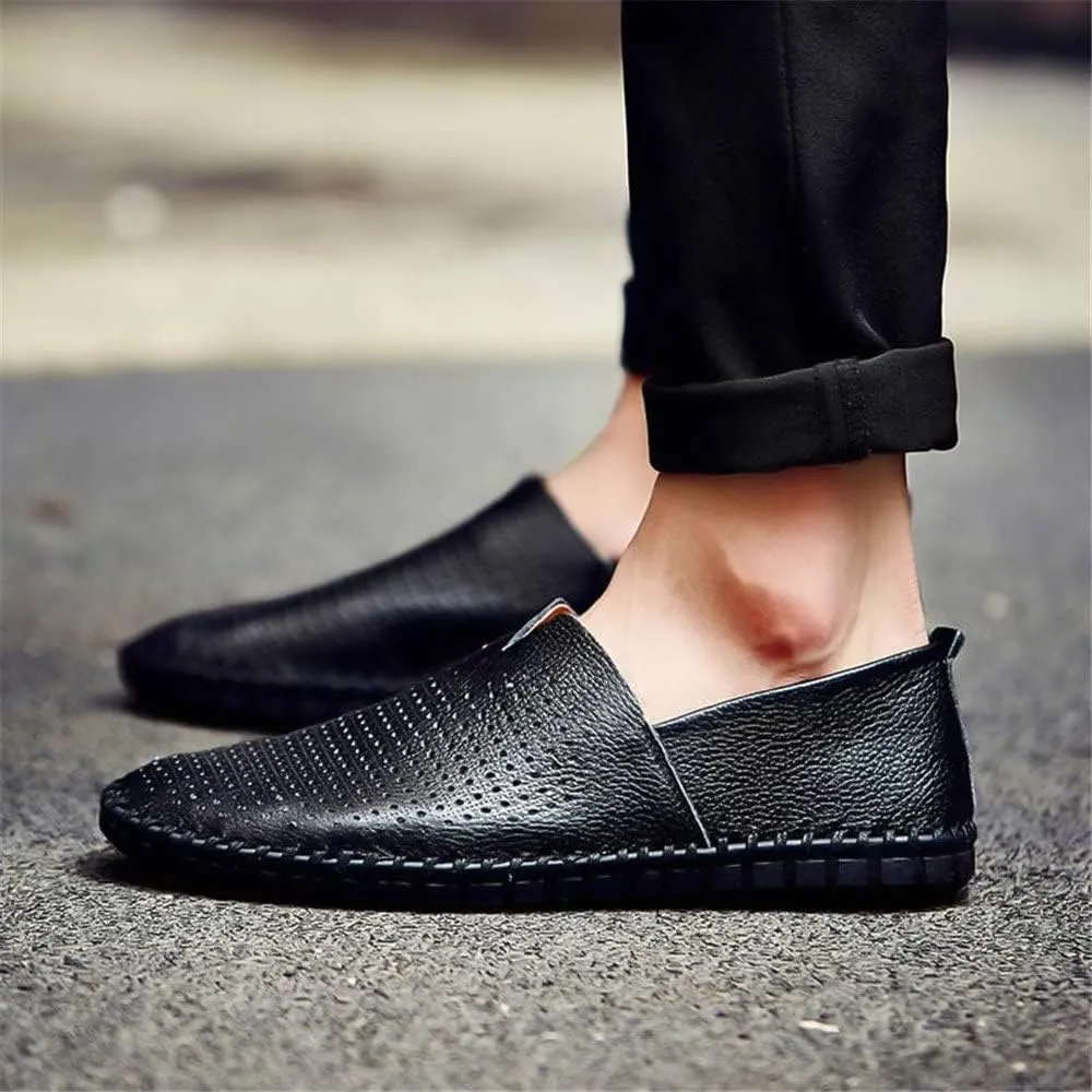 INEELUYI Men’s Casual Loafers Fashion Leather Slip On Driving Shoes