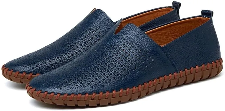INEELUYI Men’s Casual Loafers Fashion Leather Slip On Driving Shoes