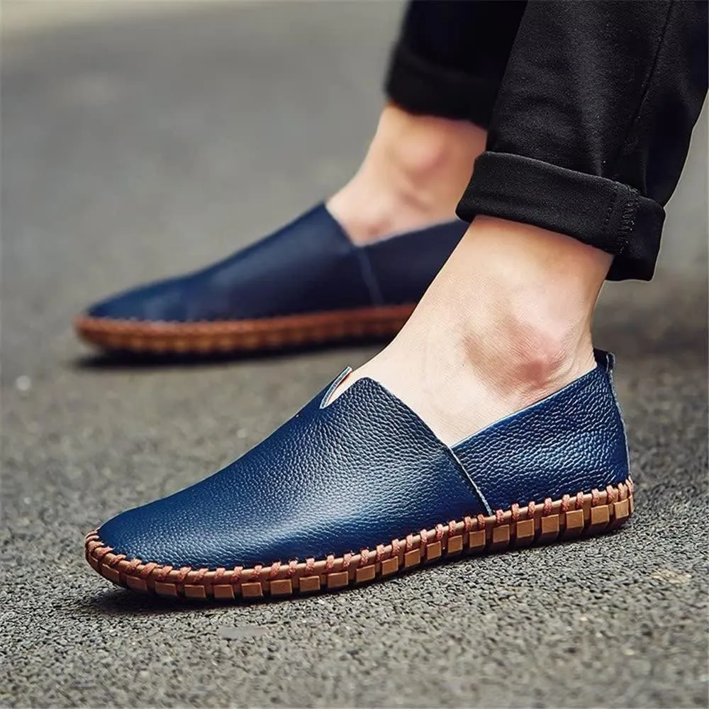 INEELUYI Men’s Casual Loafers Fashion Leather Slip On Driving Shoes