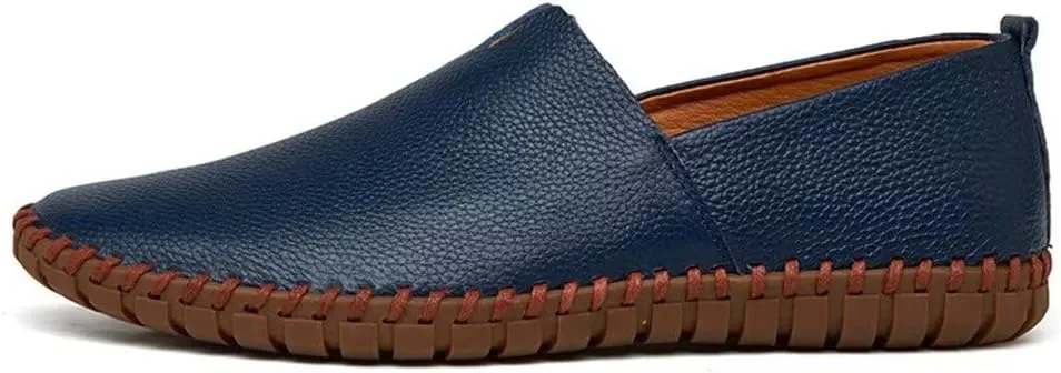 INEELUYI Men’s Casual Loafers Fashion Leather Slip On Driving Shoes