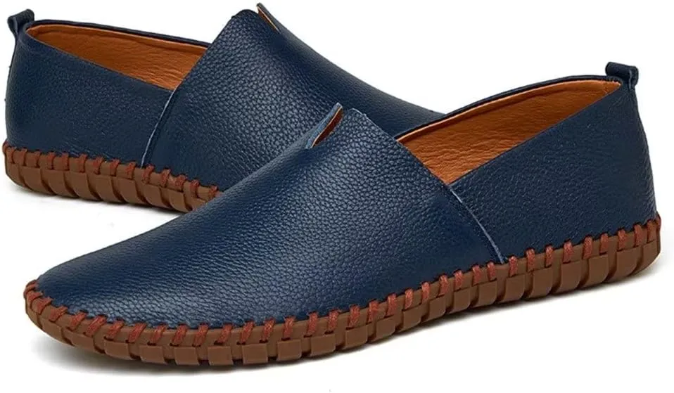 INEELUYI Men’s Casual Loafers Fashion Leather Slip On Driving Shoes