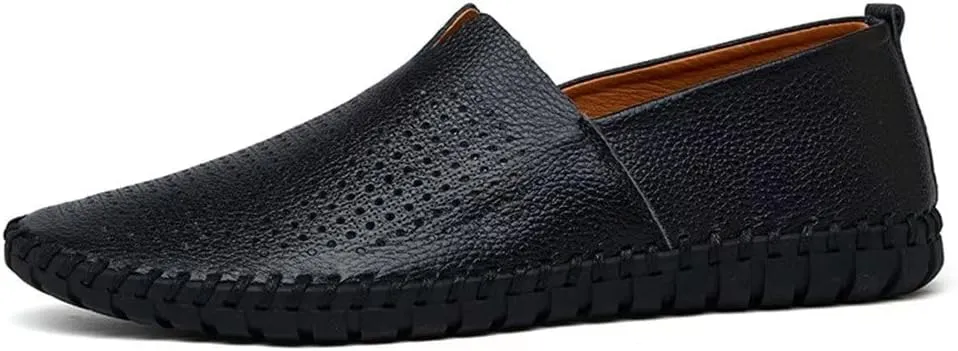 INEELUYI Men’s Casual Loafers Fashion Leather Slip On Driving Shoes