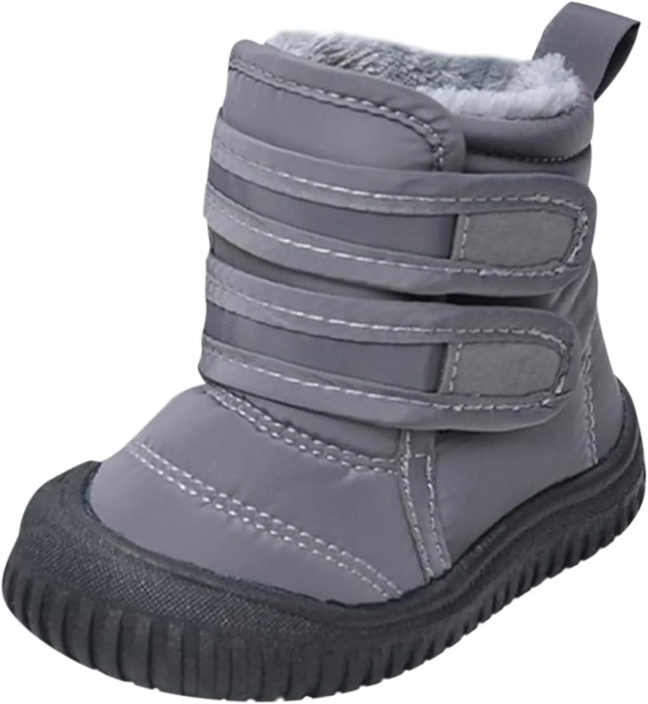 Insulated Snow Ankle Boots For Toddler Non Slip Plush Lined Winter Walking Shoes For Boy Platform Boots For Girl