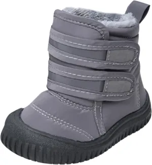 Insulated Snow Ankle Boots For Toddler Non Slip Plush Lined Winter Walking Shoes For Boy Platform Boots For Girl