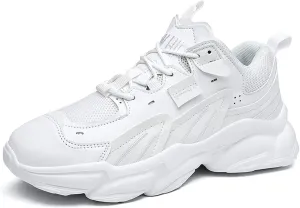 Julymens Men's Breathable Chunky Sneakers Lace-Up Platform Casual Dad Shoes
