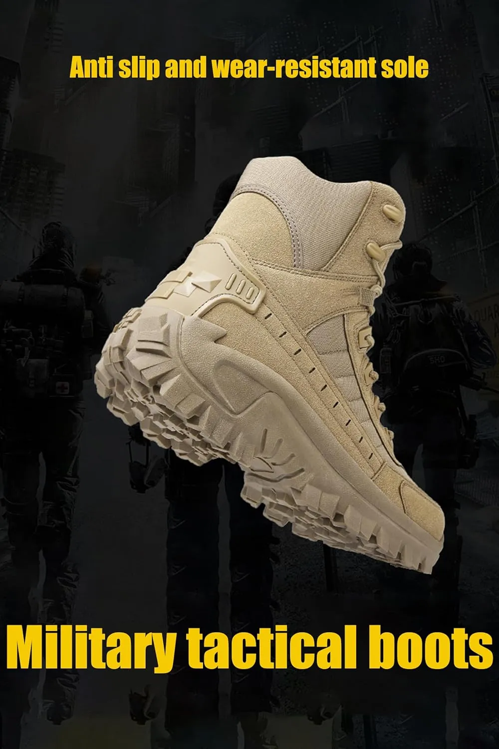 Kervaky Men's tactical boots military combat boots work boots desert boots mountaineering boots lightweight boots durable boots
