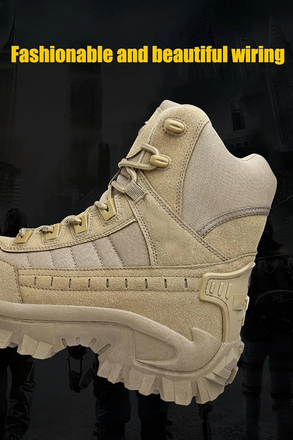 Kervaky Men's tactical boots military combat boots work boots desert boots mountaineering boots lightweight boots durable boots