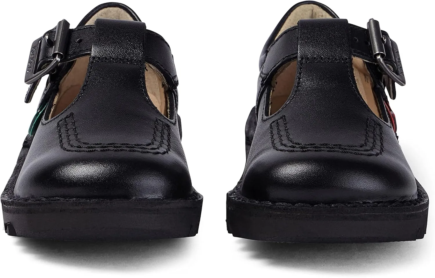 Kickers Kick T I Core Black Leather Shoes-UK