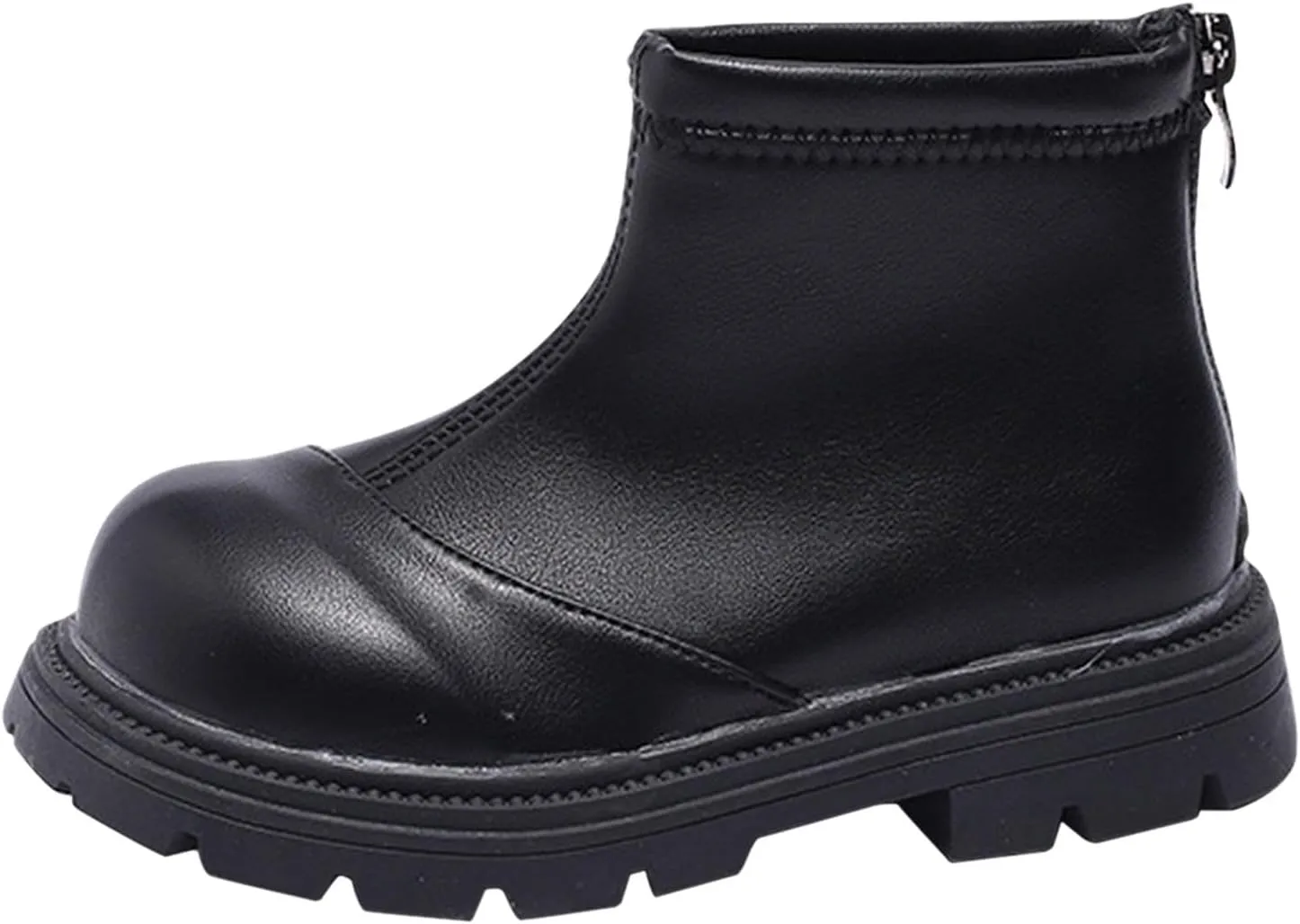 Kids Girls Ankle Boots Comfortable Winter Warm Flat Non-Slip Snow Boots for Toddler Little/Big Toddler Girl Zippe Boots