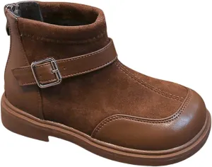 Kids Girls Winter Ankle Flat Snow Boot Warm Furry Snowproof Solid Color Rubber Casual Shoes Kids Snow Boots Size Boys