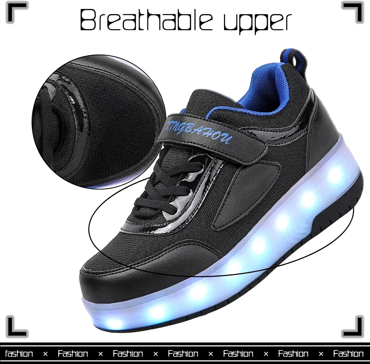 Kids Light Up Shoes with Wheels USB Chargable LED Light Up Roller Skates Shoes Best Gift for Christmas Halloween