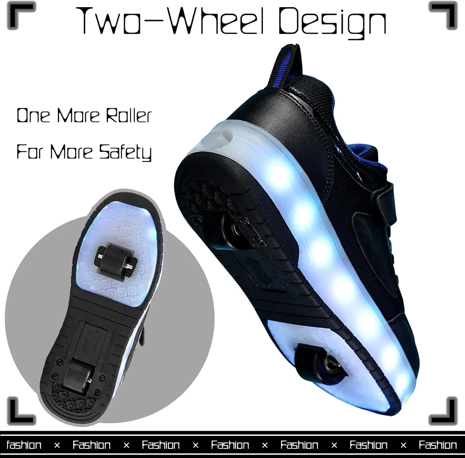 Kids Light Up Shoes with Wheels USB Chargable LED Light Up Roller Skates Shoes Best Gift for Christmas Halloween