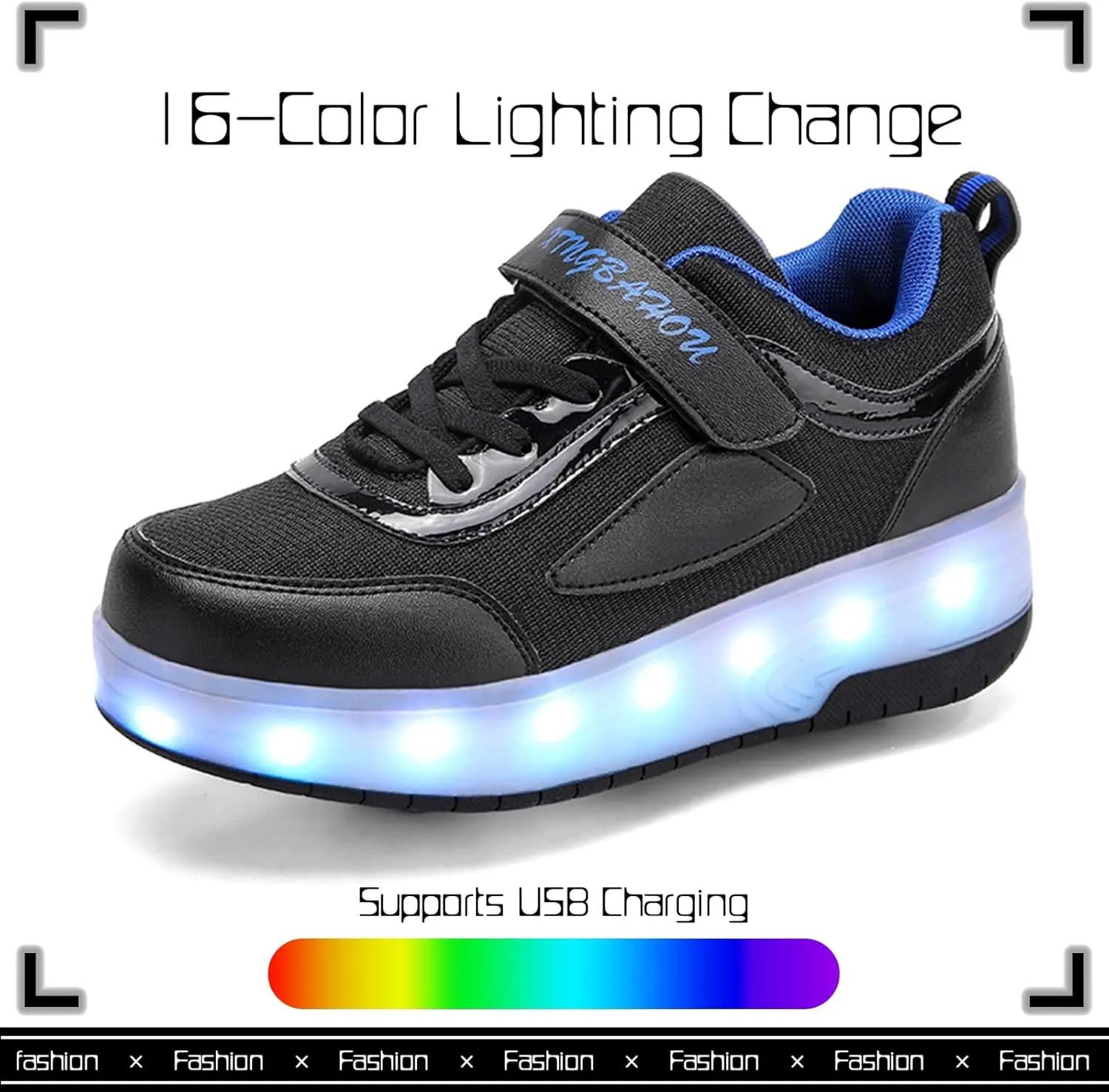 Kids Light Up Shoes with Wheels USB Chargable LED Light Up Roller Skates Shoes Best Gift for Christmas Halloween
