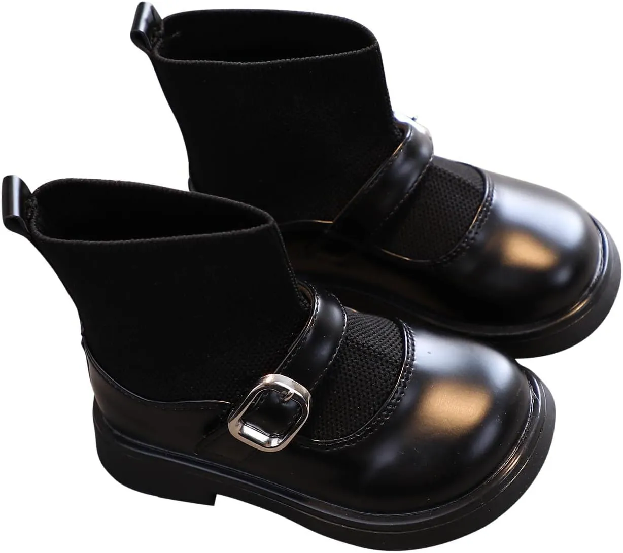 Kids Shoes Low Heel Ankles Small Leather Shoes for Unisex Cute British Style Soft Bottom Non-Slip Leather Shoes