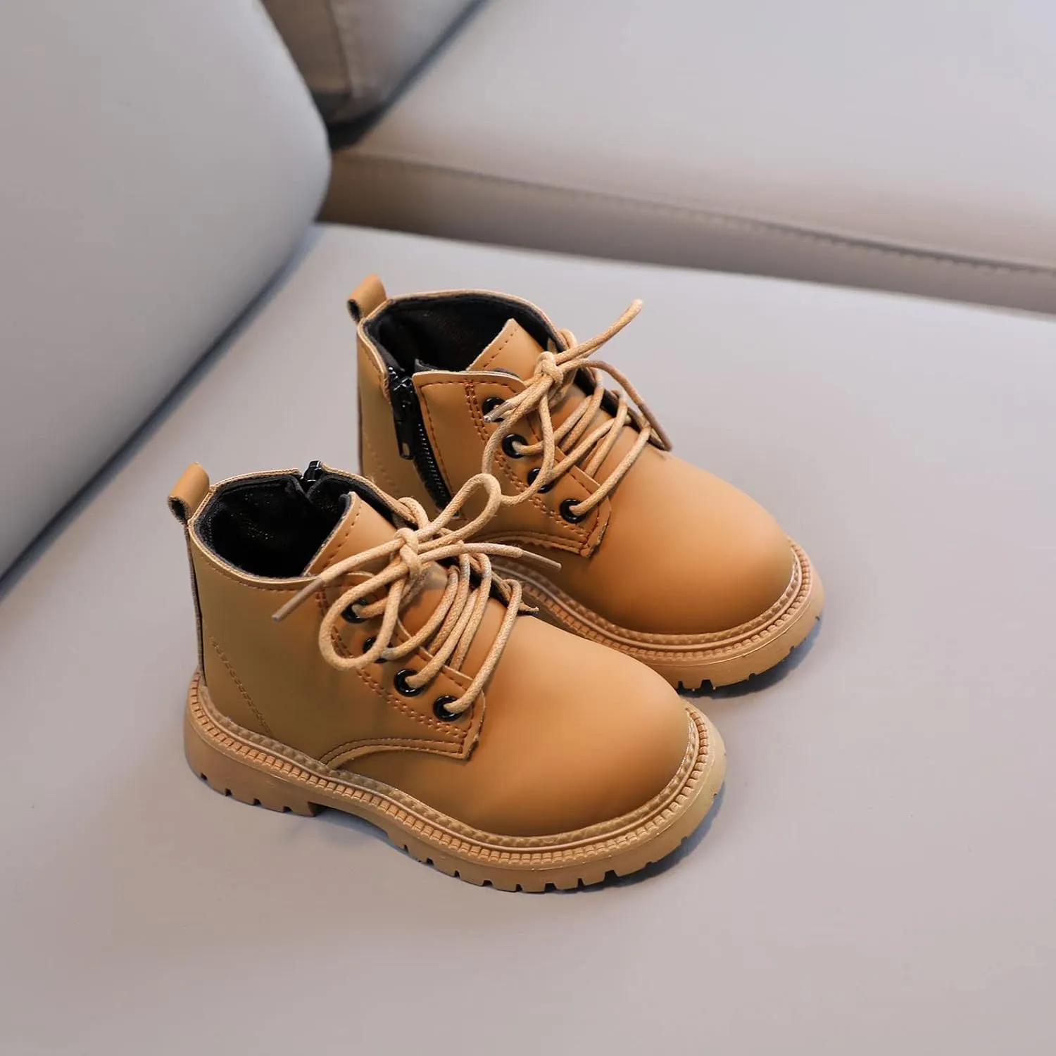 Kids Shoes Low Heel Ankles Small Leather Shoes for Unisex Cute British Style Soft Bottom Non-Slip Leather Shoes