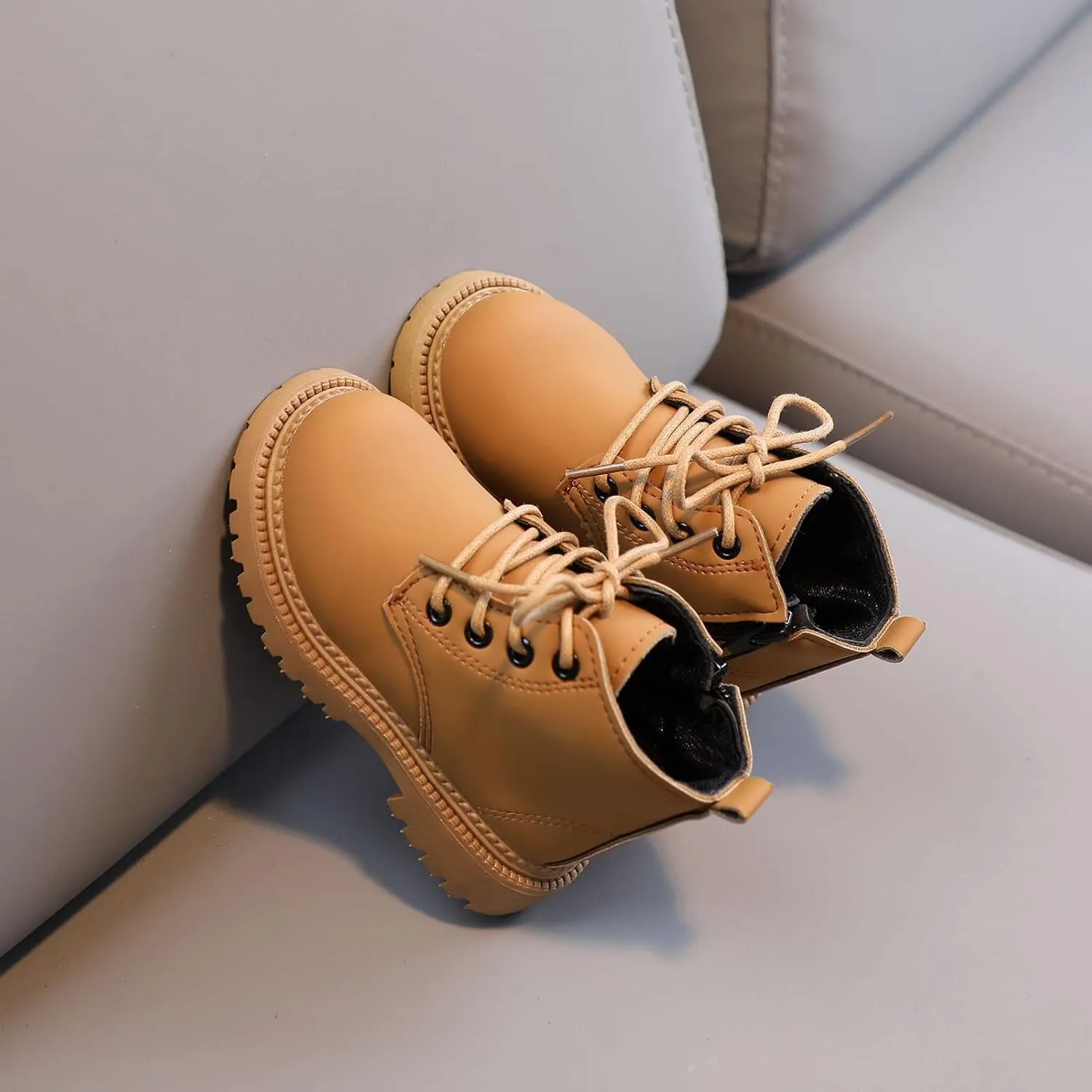 Kids Shoes Low Heel Ankles Small Leather Shoes for Unisex Cute British Style Soft Bottom Non-Slip Leather Shoes