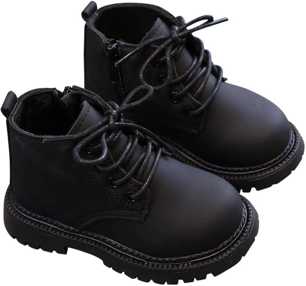 Kids Shoes Low Heel Ankles Small Leather Shoes for Unisex Cute British Style Soft Bottom Non-Slip Leather Shoes