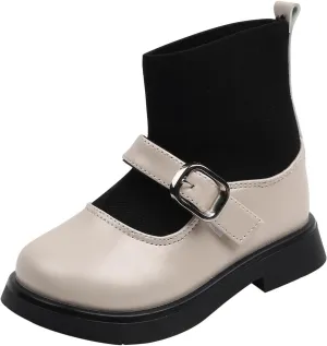 Kids Shoes Low Heel Ankles Small Leather Shoes for Unisex Cute British Style Soft Bottom Non-Slip Leather Shoes