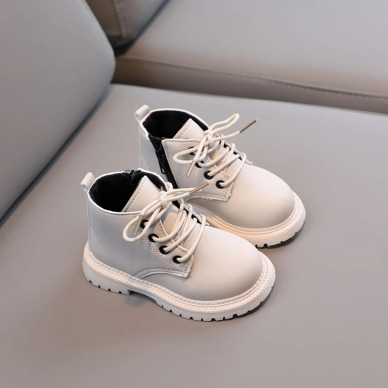 Kids Shoes Low Heel Ankles Small Leather Shoes for Unisex Cute British Style Soft Bottom Non-Slip Leather Shoes