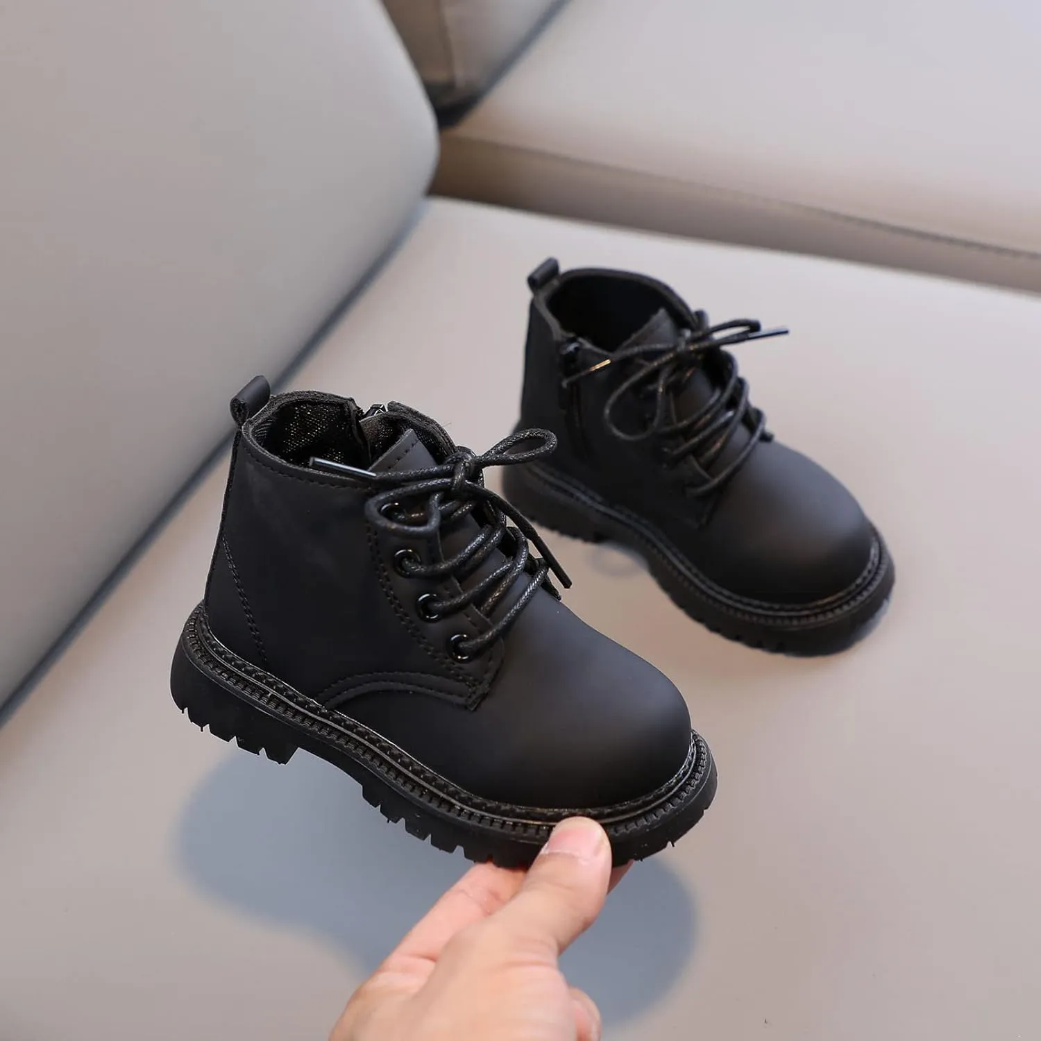 Kids Shoes Low Heel Ankles Small Leather Shoes for Unisex Cute British Style Soft Bottom Non-Slip Leather Shoes