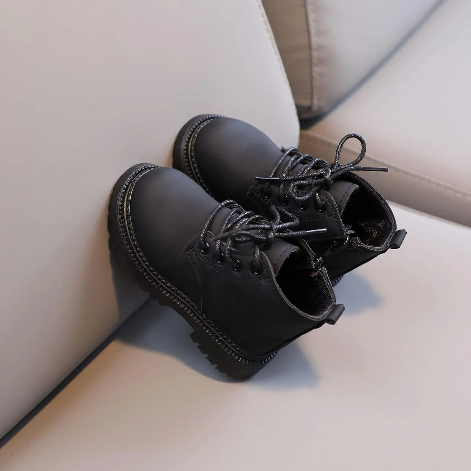 Kids Shoes Low Heel Ankles Small Leather Shoes for Unisex Cute British Style Soft Bottom Non-Slip Leather Shoes