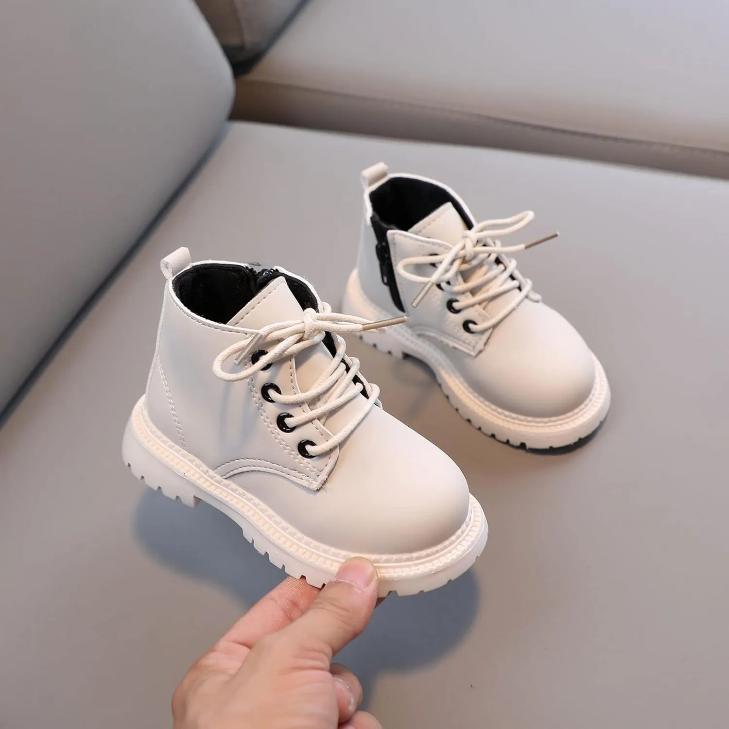 Kids Shoes Low Heel Ankles Small Leather Shoes for Unisex Cute British Style Soft Bottom Non-Slip Leather Shoes