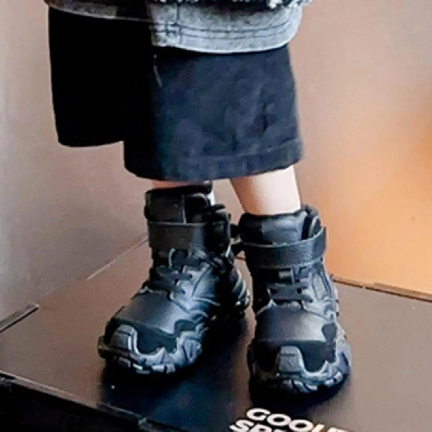 Kids Slip On Sneakers Cozy High Top Hiking Boots Lightweight Comfortable Shoes for Working Snow Boots for Teen Boys