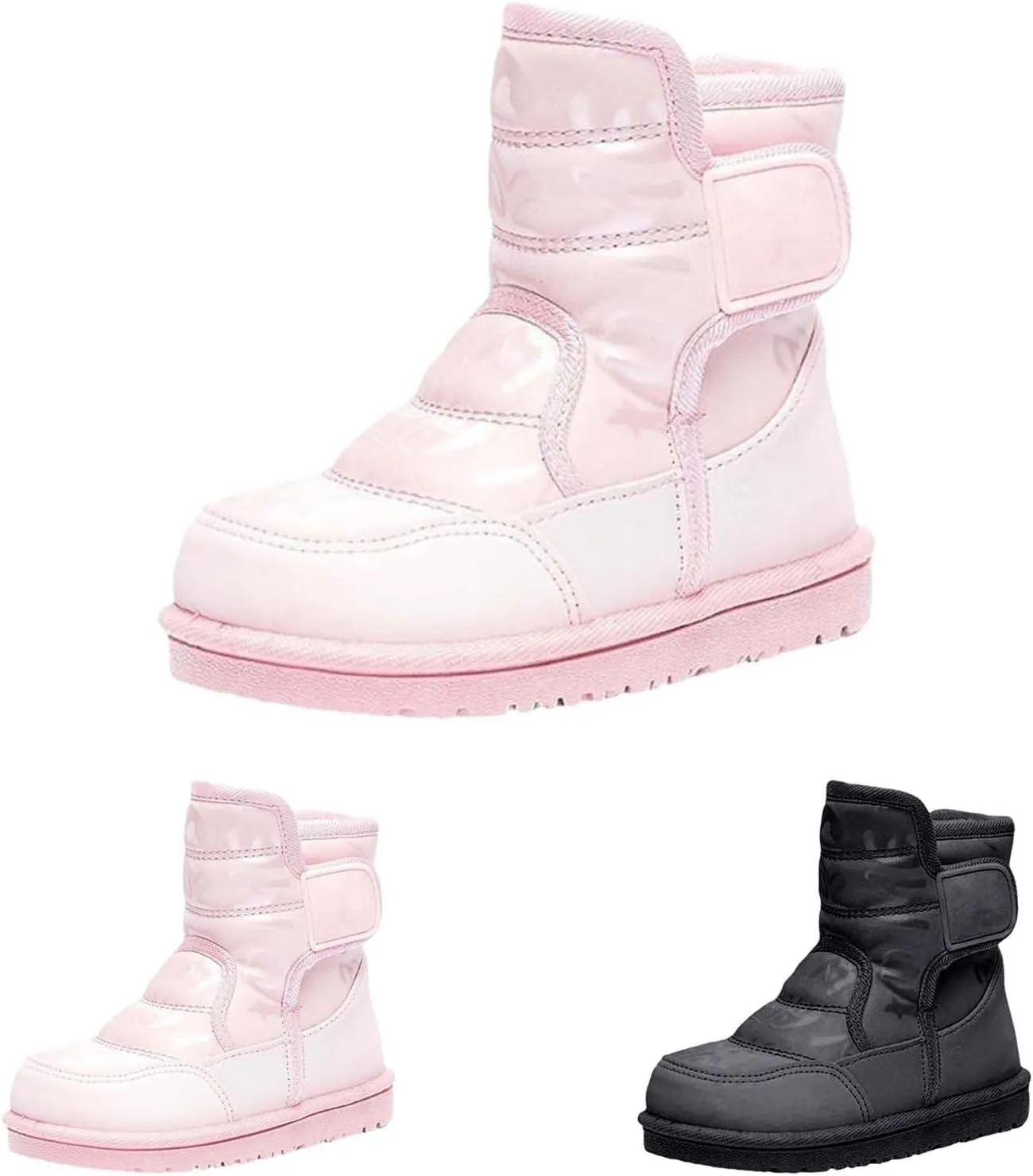 Kids Winter Snow Ankle Boots Fr ining Water Proof Outdoor Slip On Booties Sneakers Warm Shoes for Girls Boys