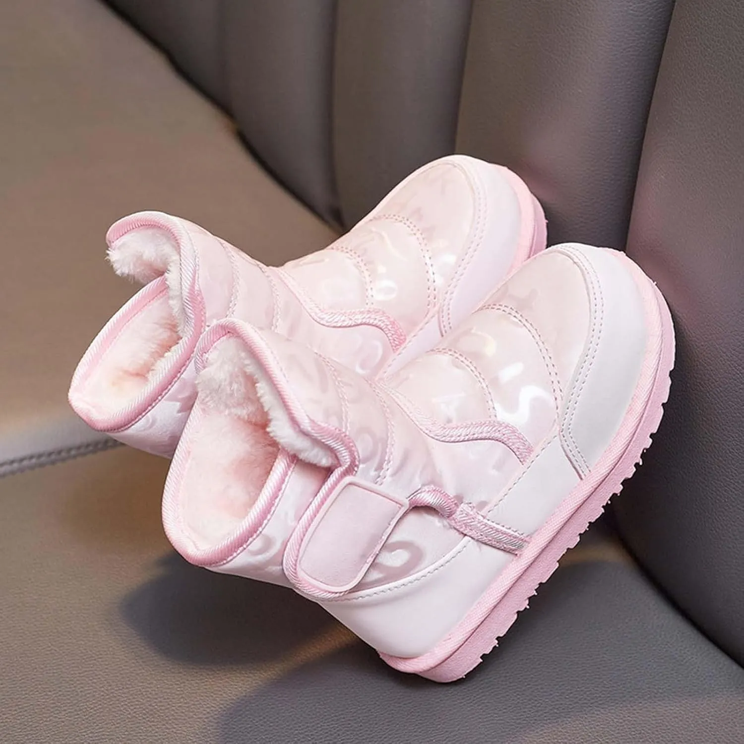 Kids Winter Snow Ankle Boots Fr ining Water Proof Outdoor Slip On Booties Sneakers Warm Shoes for Girls Boys