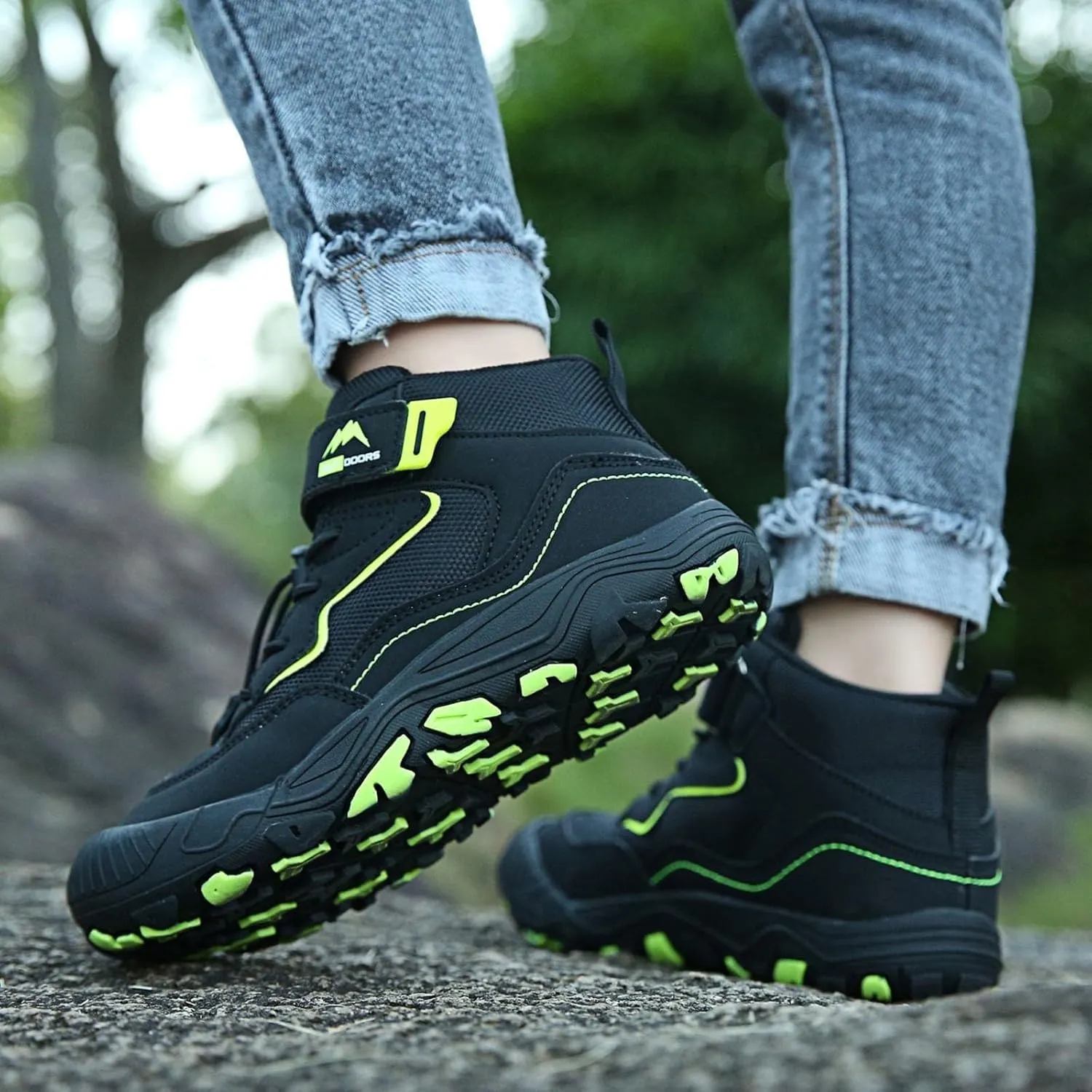 Lace-Up Open Toe Shoes For Childrens Kids Snow Boots Outdoor Sport Booties Fashion Breathable Rubber Boys Girls Sneaker