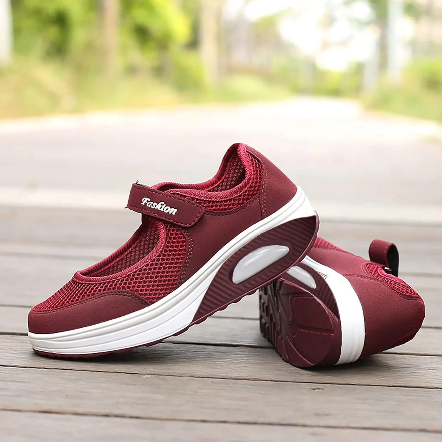 Ladies Orthopedic Walking Shoes Air-Cushion Loafers for Women 2025 Casual Mesh Summer Slip-On Breathable Closed Toe Diabetic Shoes with Arch-Support