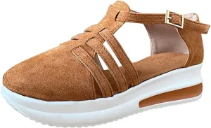 Lausiuoe Platform Sneakers For Women Fashion Classic Casual Slip On Soft Comfort Breathable Gym Running Walking Shoes