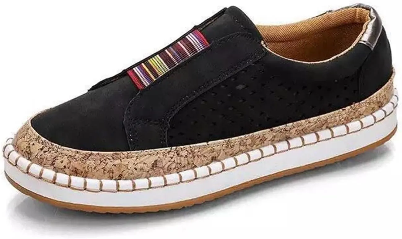 Lausiuoe Shoes for Women Sneakers Trendy Canvas Shoes Low Cut Slip On Sneaker Casual Fashion Walking Comfortable Flat Loafers