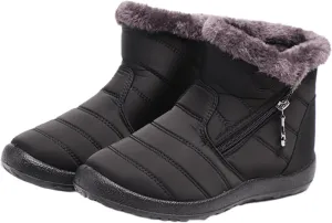 Lausiuoe Snow Boots For Women Waterproof Insulated Non Slip Winter Ankle Booties Warm Fur Lined Sneakers Outdoor Shoes